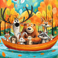 Canoe Critters Mini Jigsaw Puzzle