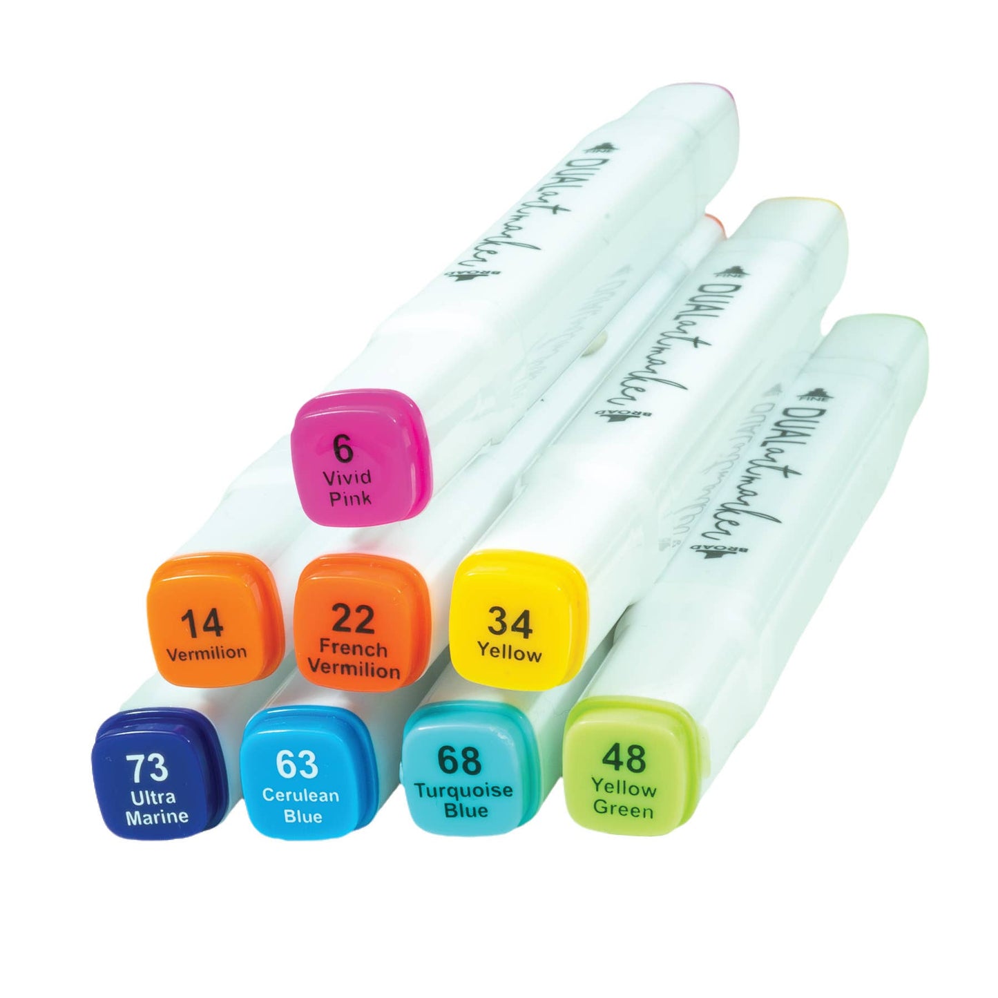 8CT Bright Dual Tip Markers