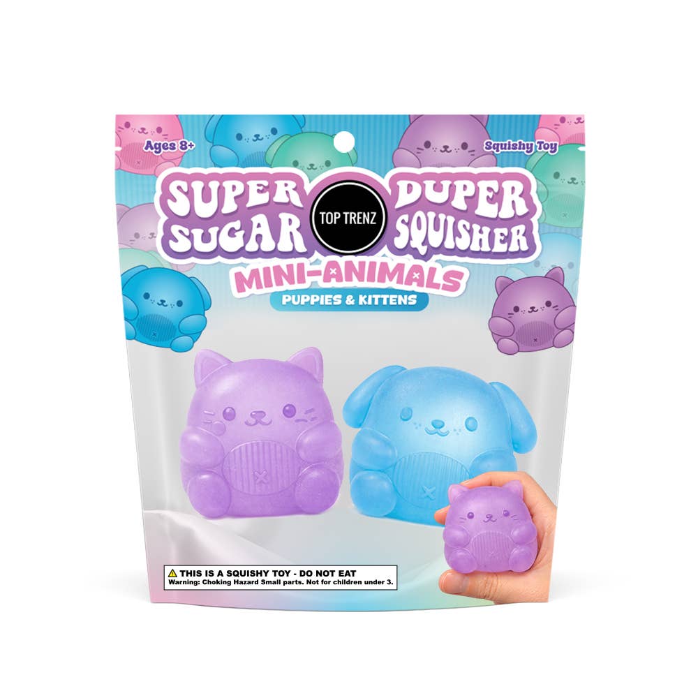 Super Duper Sugar Squisher - Mini Kitty &Puppy