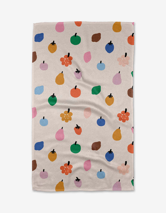 Fruit Basket Geometry Tea Towel