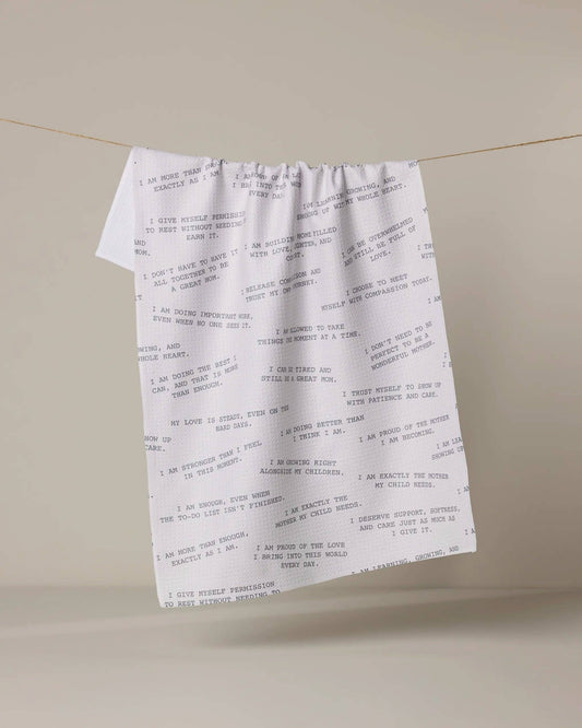 Reminders for Mom Geometry Tea Towel