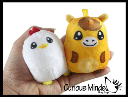 Plush Farm Animal Stress Ball
