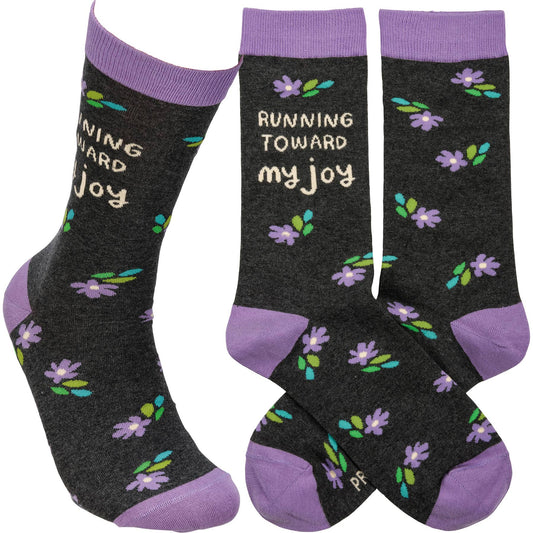 Running Toward My Joy Socks
