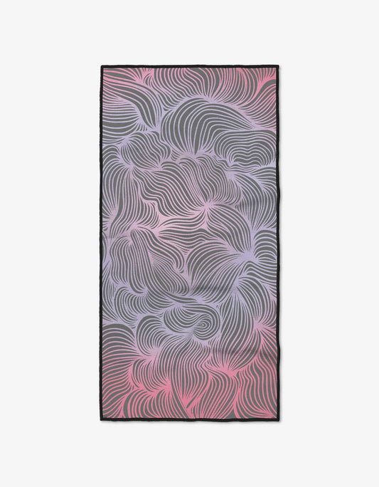 Pink Vibrations Geometry Fitness Towel
