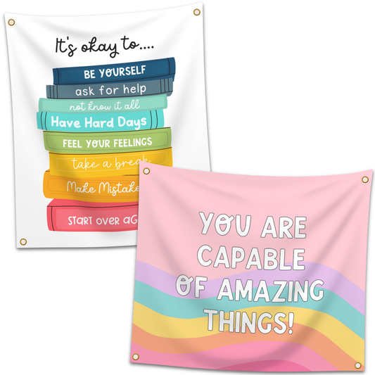"It's Okay to be Yourself" Reversible Tapestry
