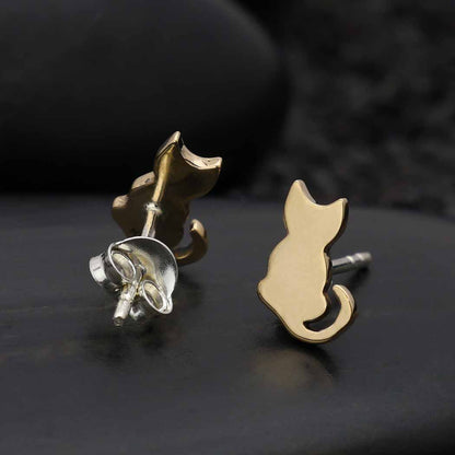 Tiny Cat Stud Earrings