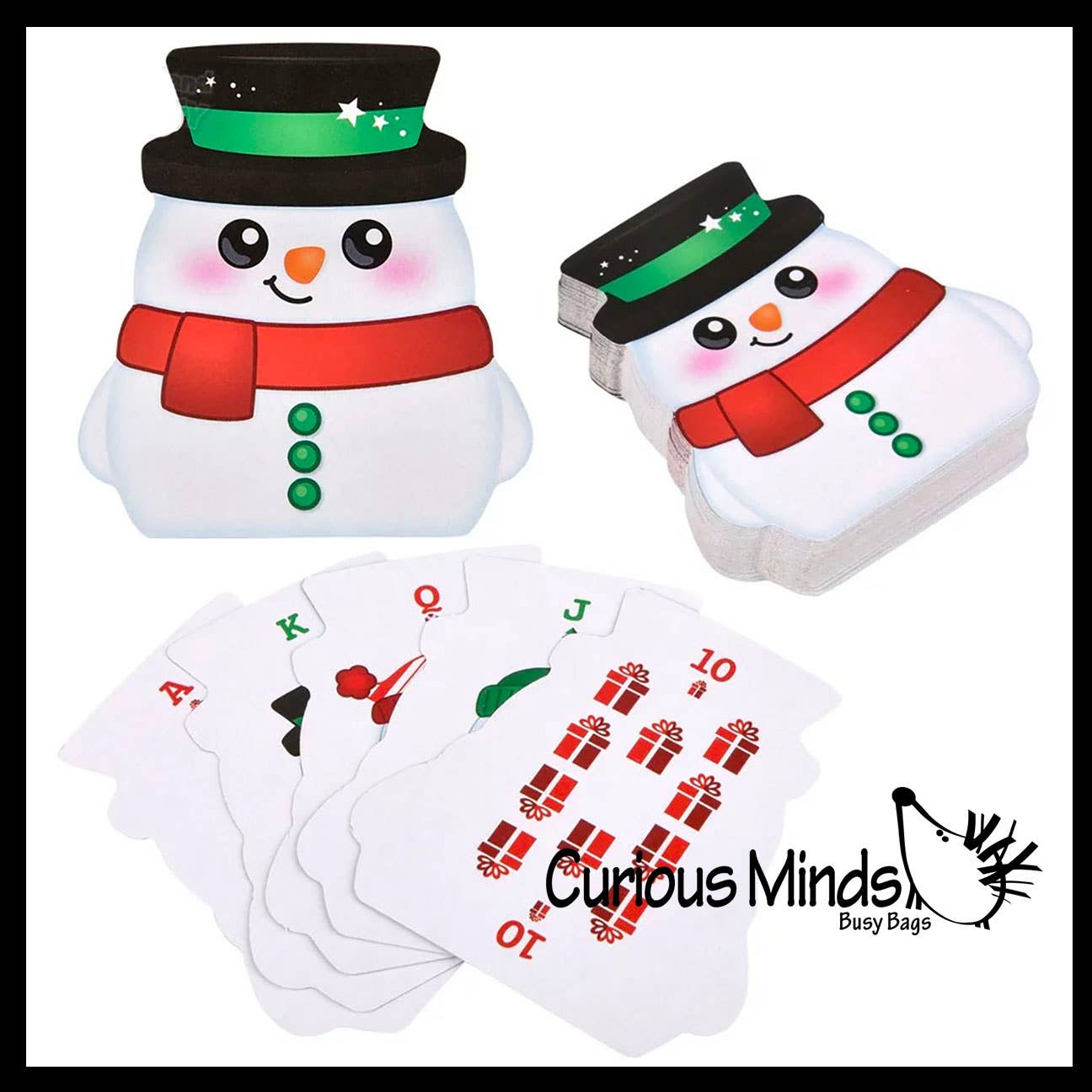 Snowman Shaped Playing Cards