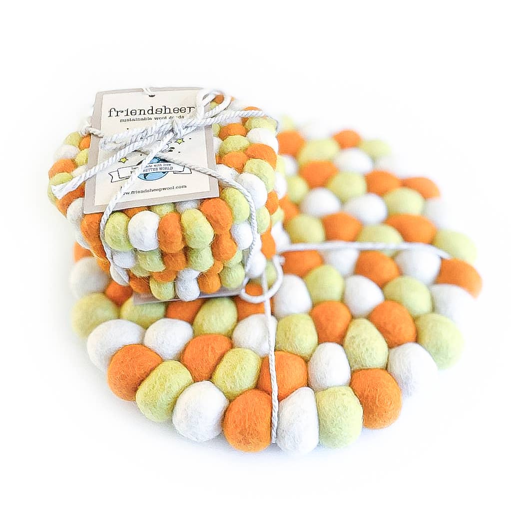 Candy Corn Eco Coasters and Trivets