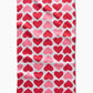 Blushing Hearts Geometry Tea Towel