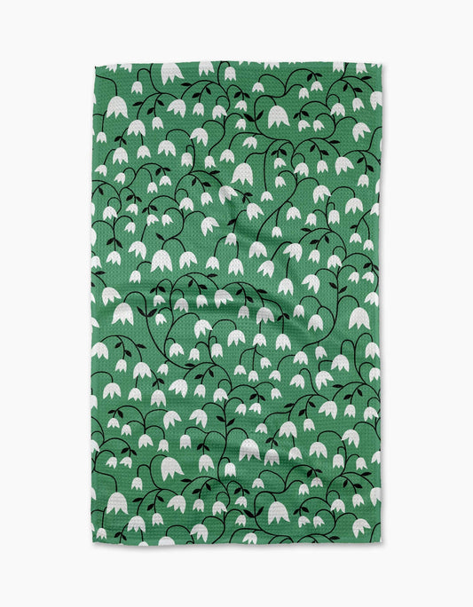 Snowdrop Geometry Tea Towel