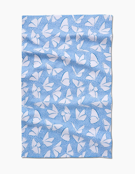 Fly Away Butterfly Geometry Tea Towel