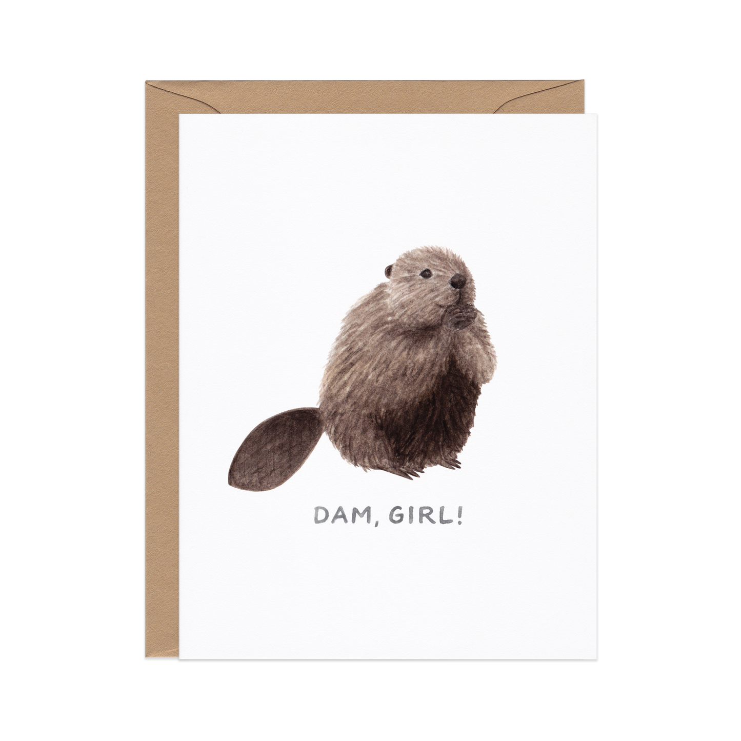 Dam Girl - Beaver Pun Card