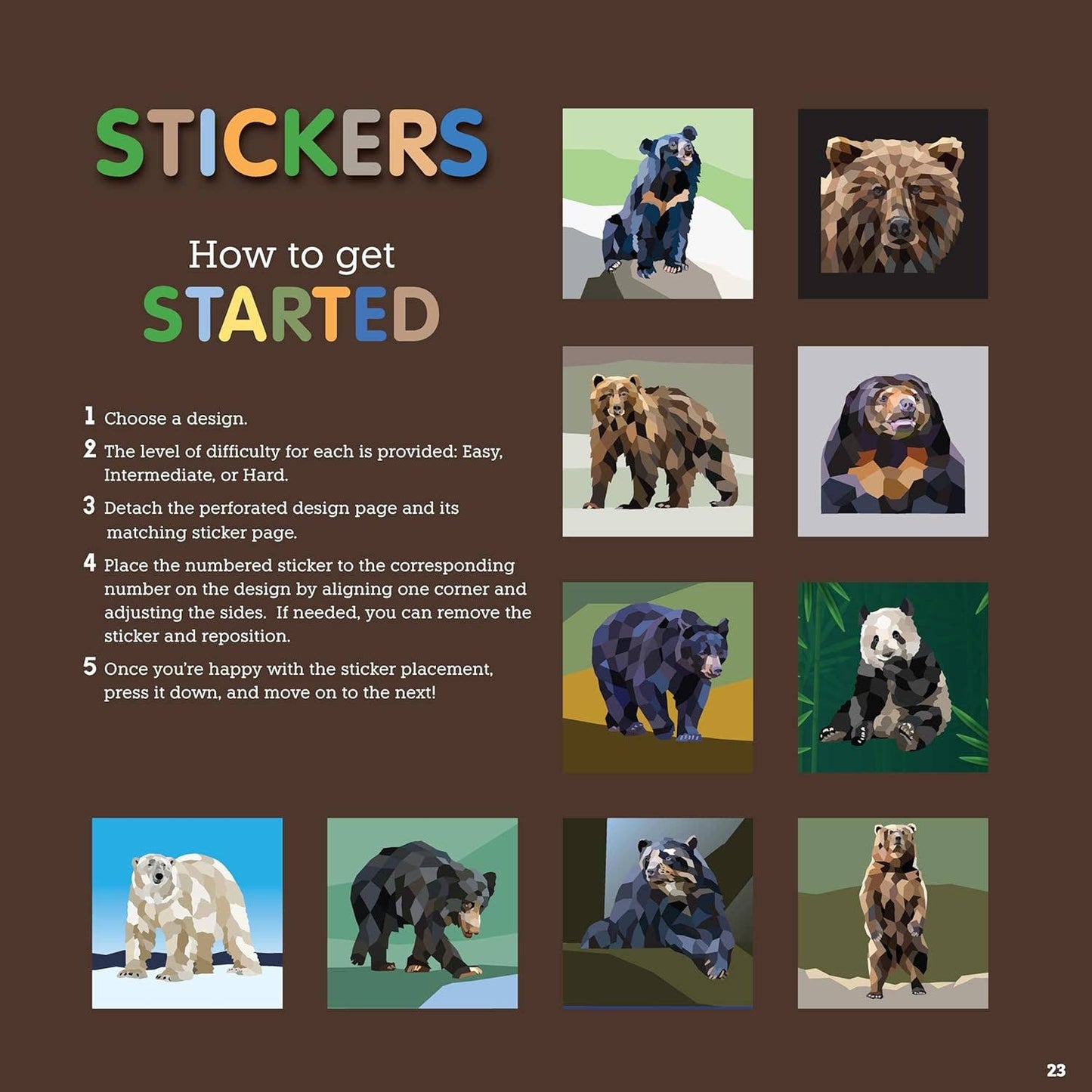My Sticker Paintings: Bears