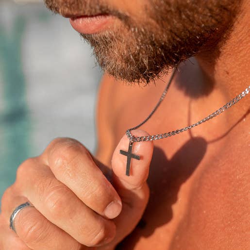 Waterproof Stainless Steel Cross For Men