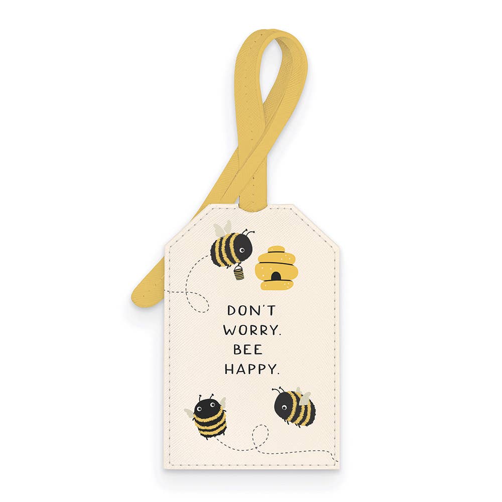 Don't Worry Bee Happy Slide-Out Luggage Tag