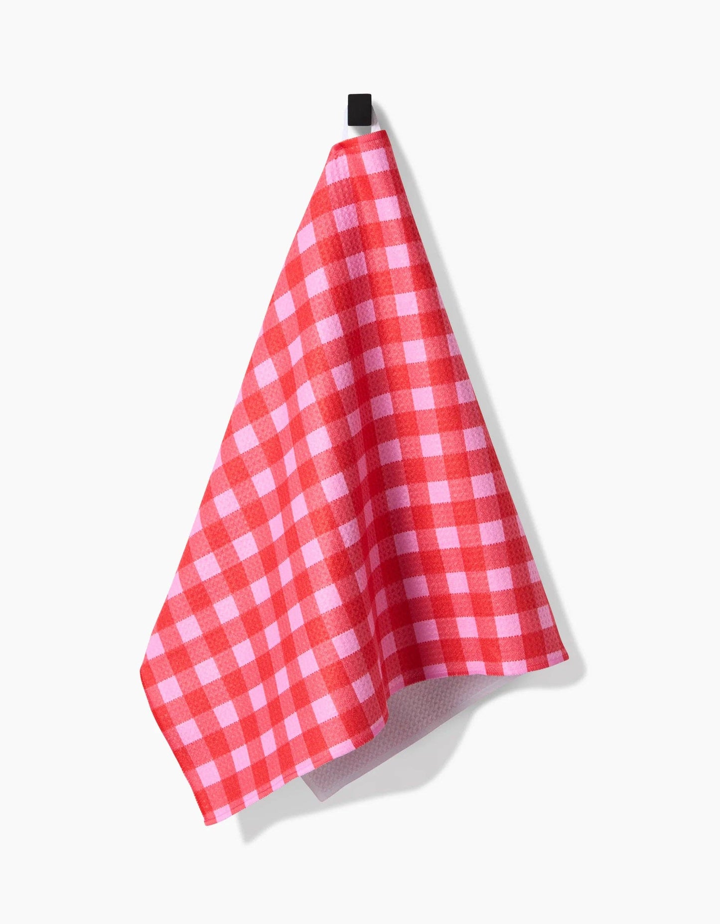 Cherry Gingham Geometry Tea Towel