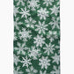 Snowy Days Green Geometry Tea Towel