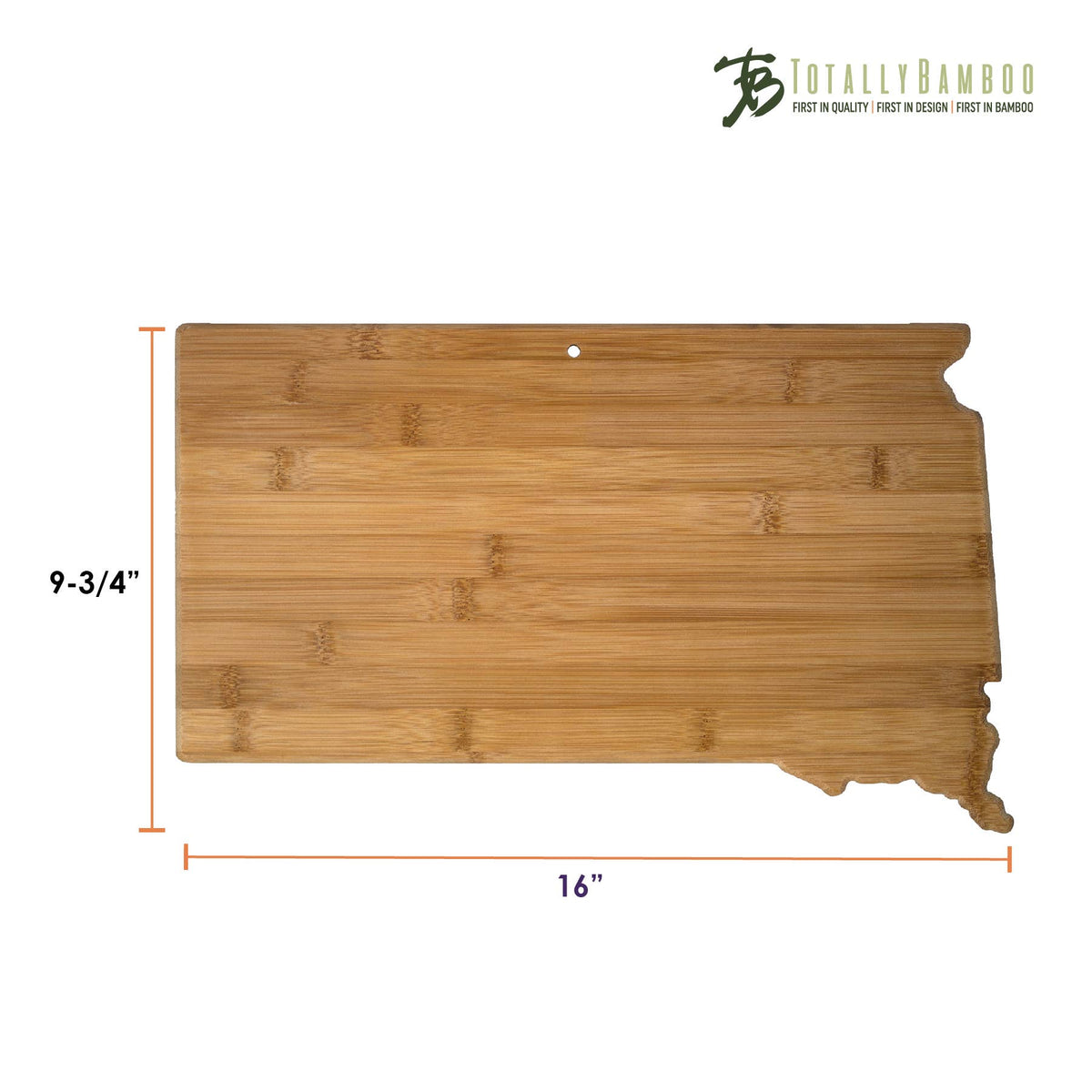 South Dakota State-Shaped Bamboo Serving & Cutting Board