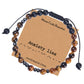 Morse Code Tiger's Eye Stretch Bracelet