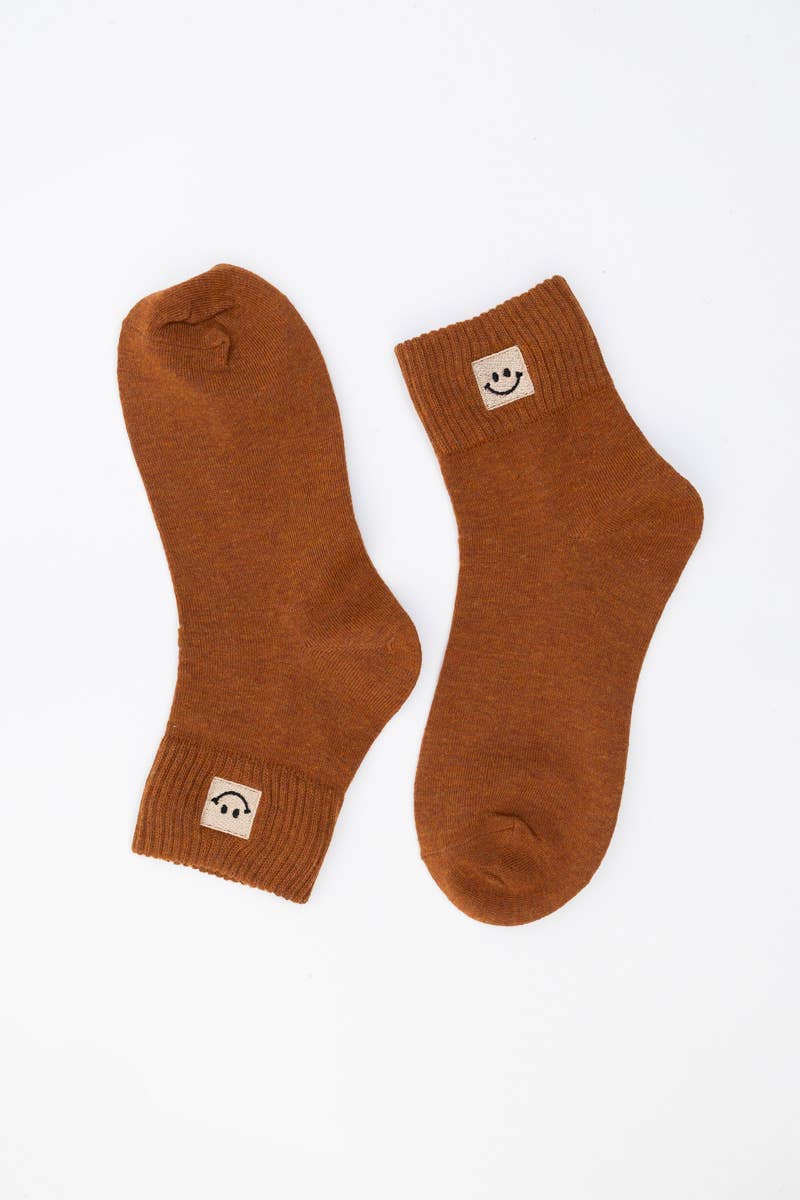 Happy Feet Embroidered Socks 🙃