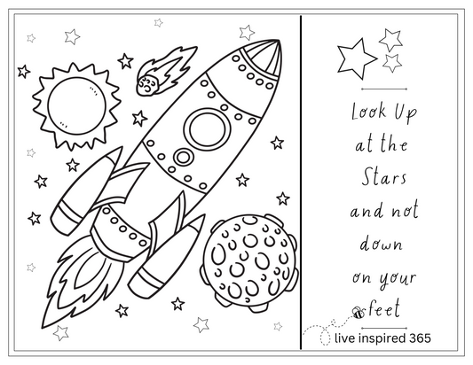 Look up at the Stars-Coloring Page
