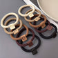 Chestnut 5pcs Smile Face Decor Braided Hair Ties