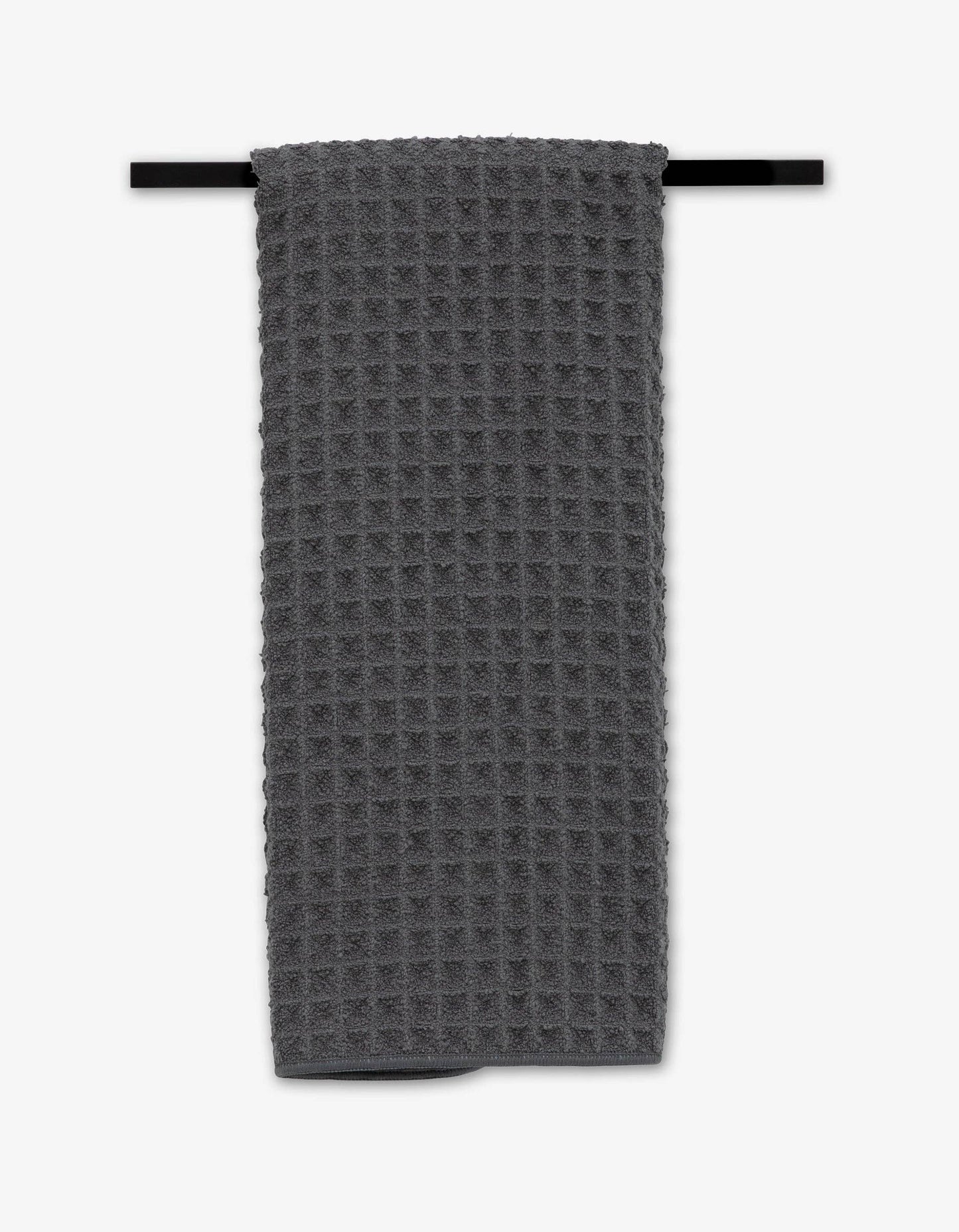 Charcoal Waffle Geometry Hand Towel