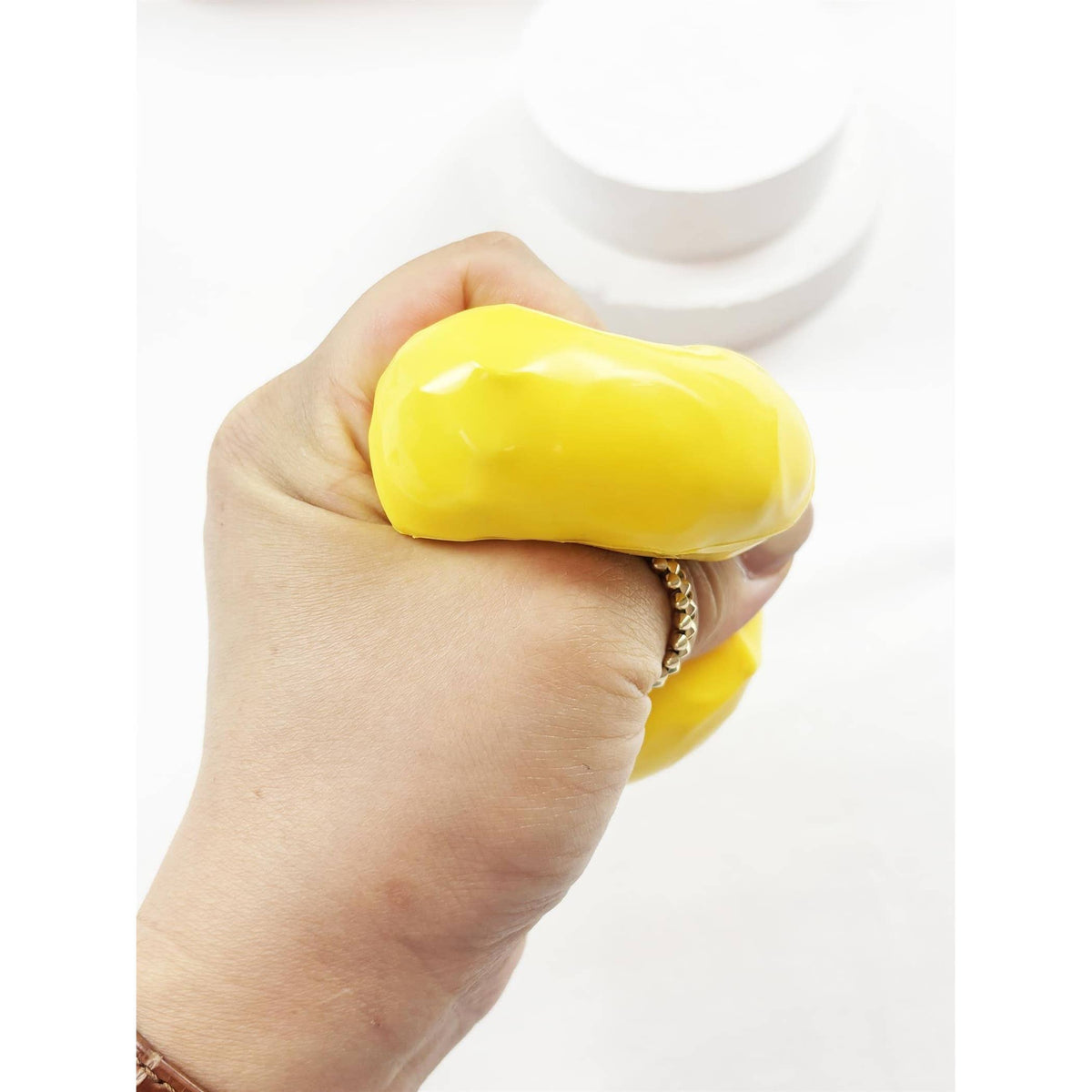 Crunchy and Scented Cheese Cube Squishy