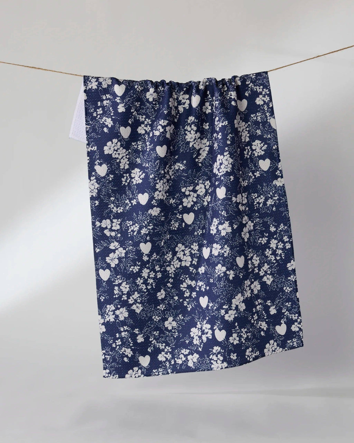 Midnight Posy Geometry Tea Towel