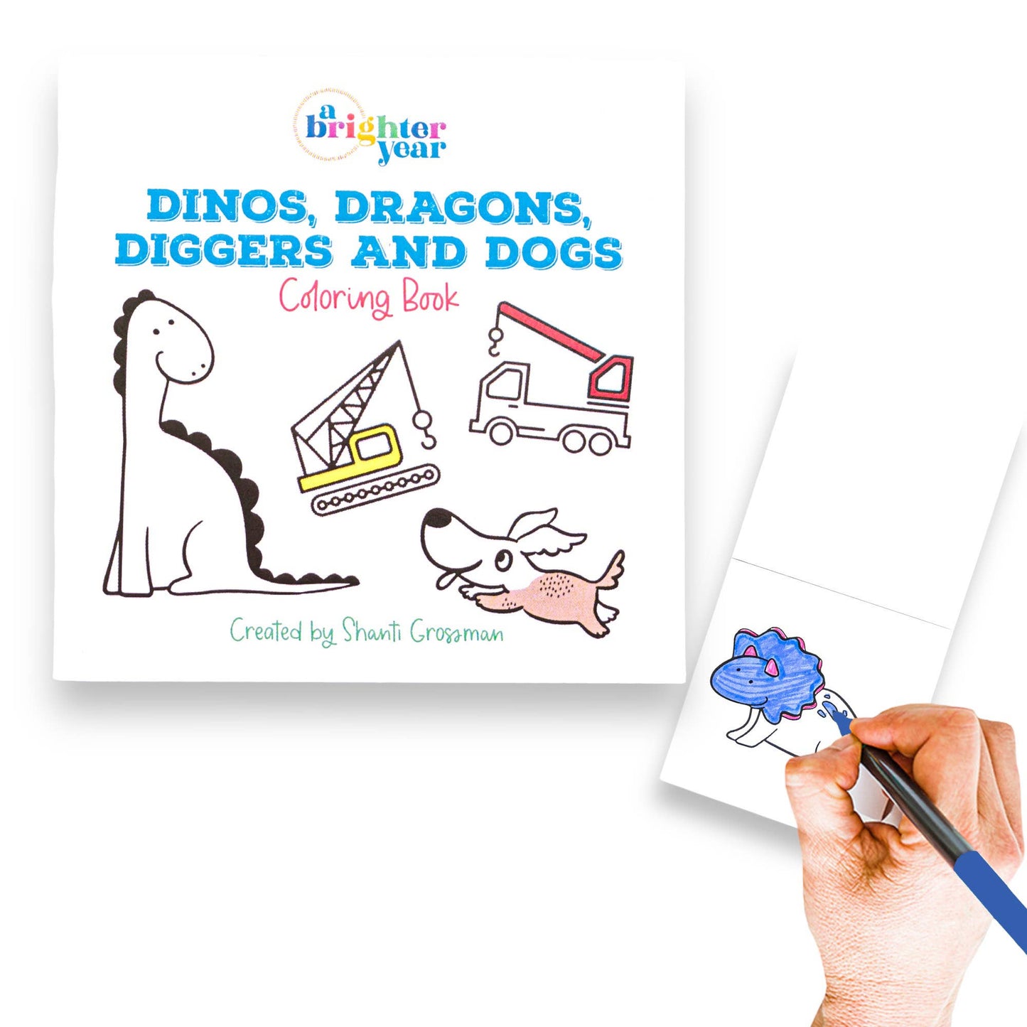 Dinos and Dragons Color & Stickers
