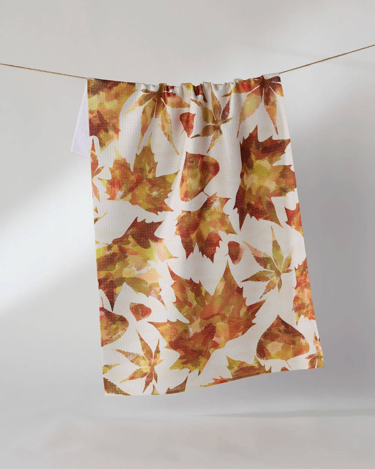 Painted Fall Geometry Tea Towel