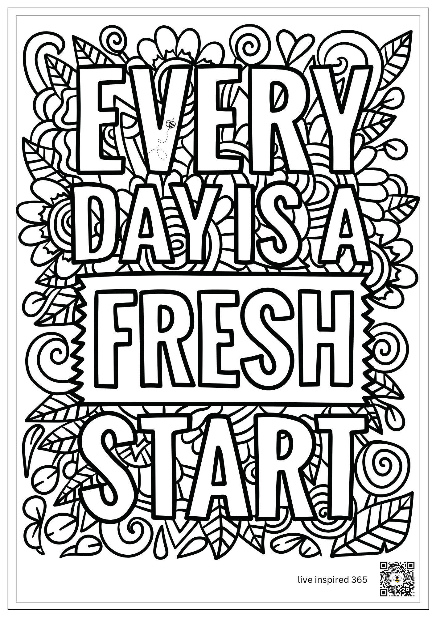 Fresh Start-Coloring Page