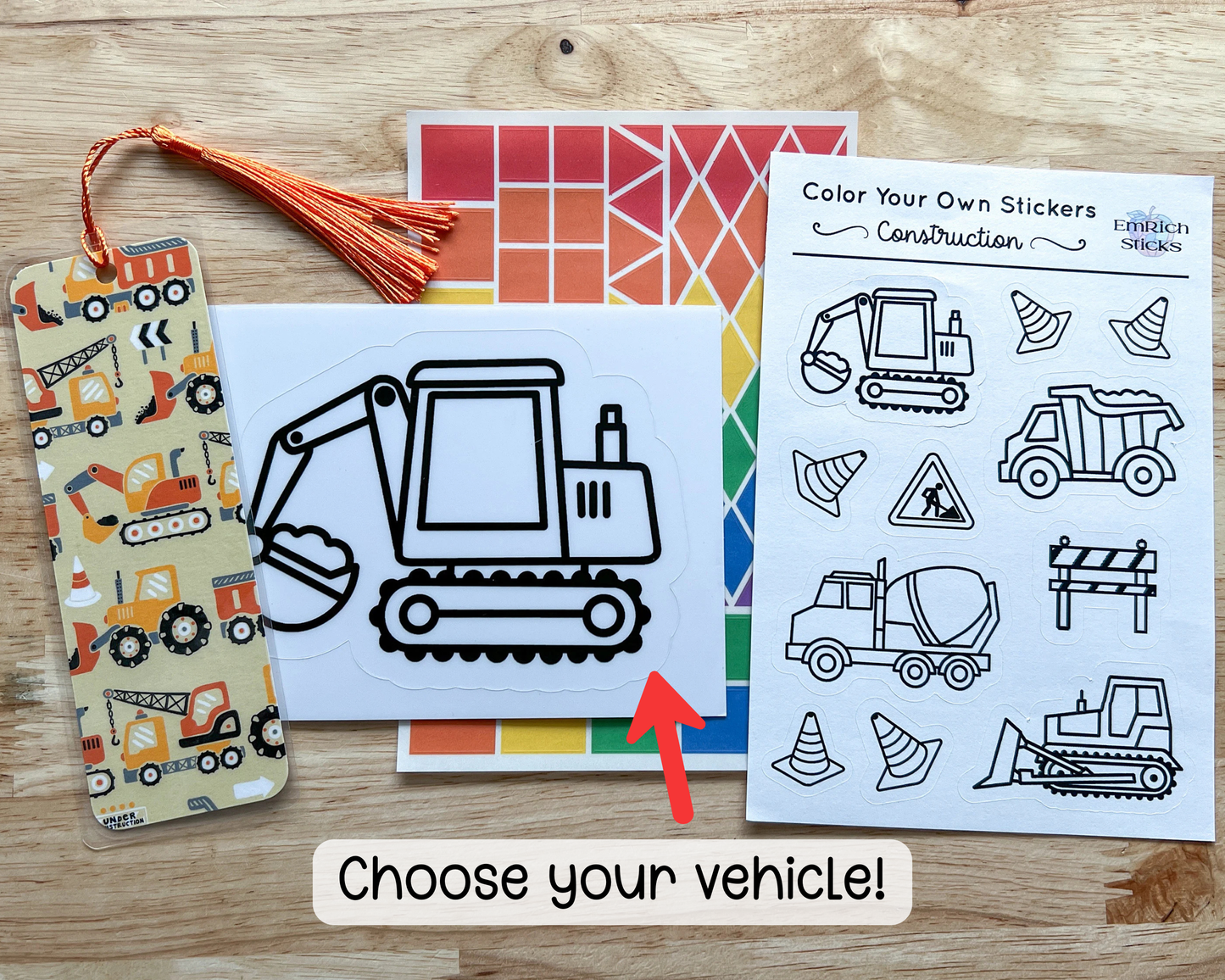 Construction Vehicle Craft and Gift Set for Kids
