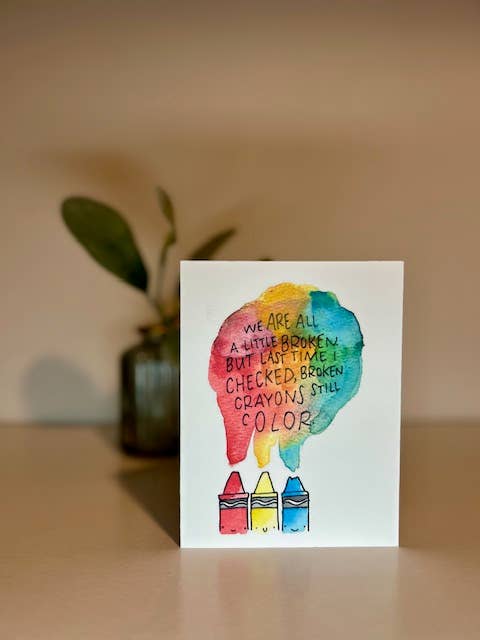 Broken Crayon |Greeting Card