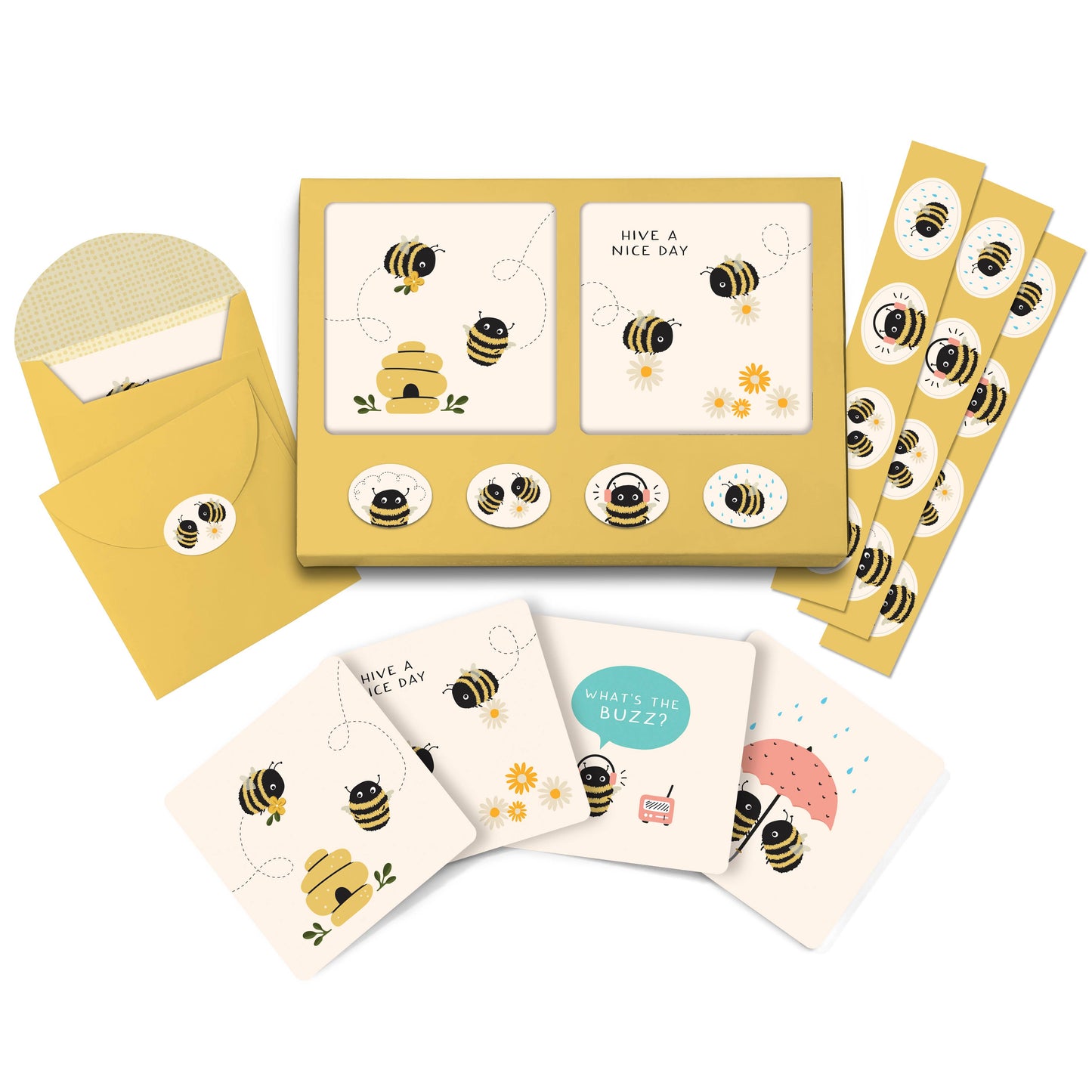 Mini Notecard Set Buzzy Bees