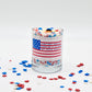 Mini America Patriotic Sprinkle Candle