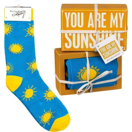 You Are My Sunshine Box Sign And Sock Set