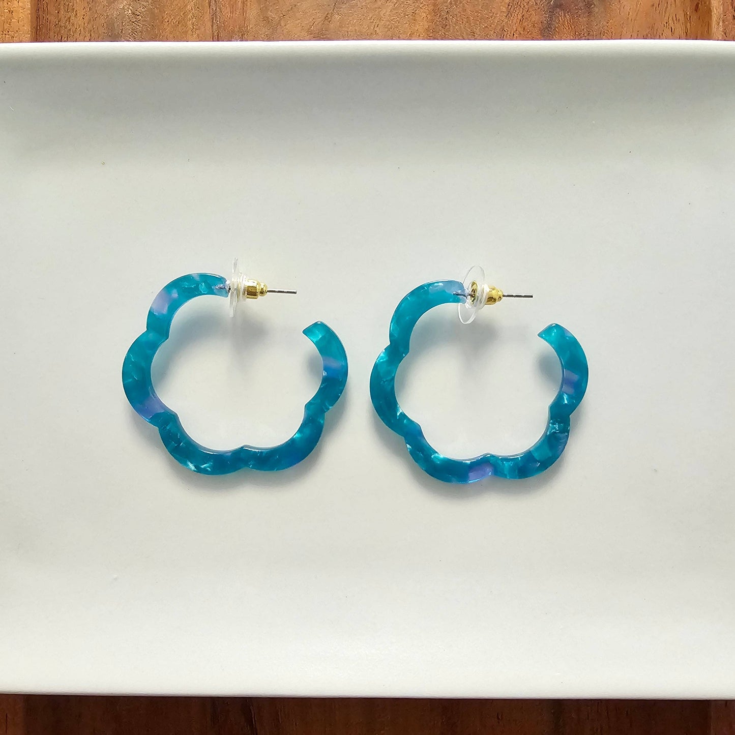 Sea Green Posey Hoops
