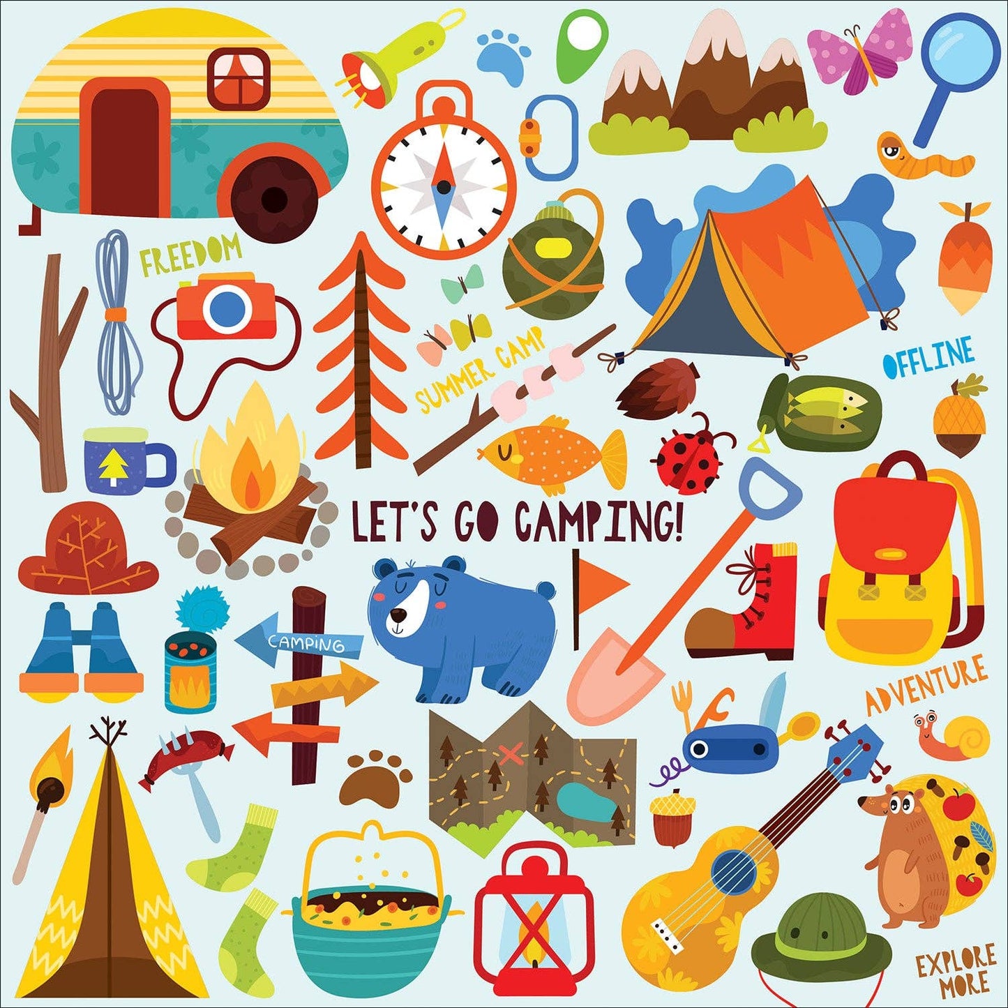 Let's Go Camping 100 Piece Puzzle