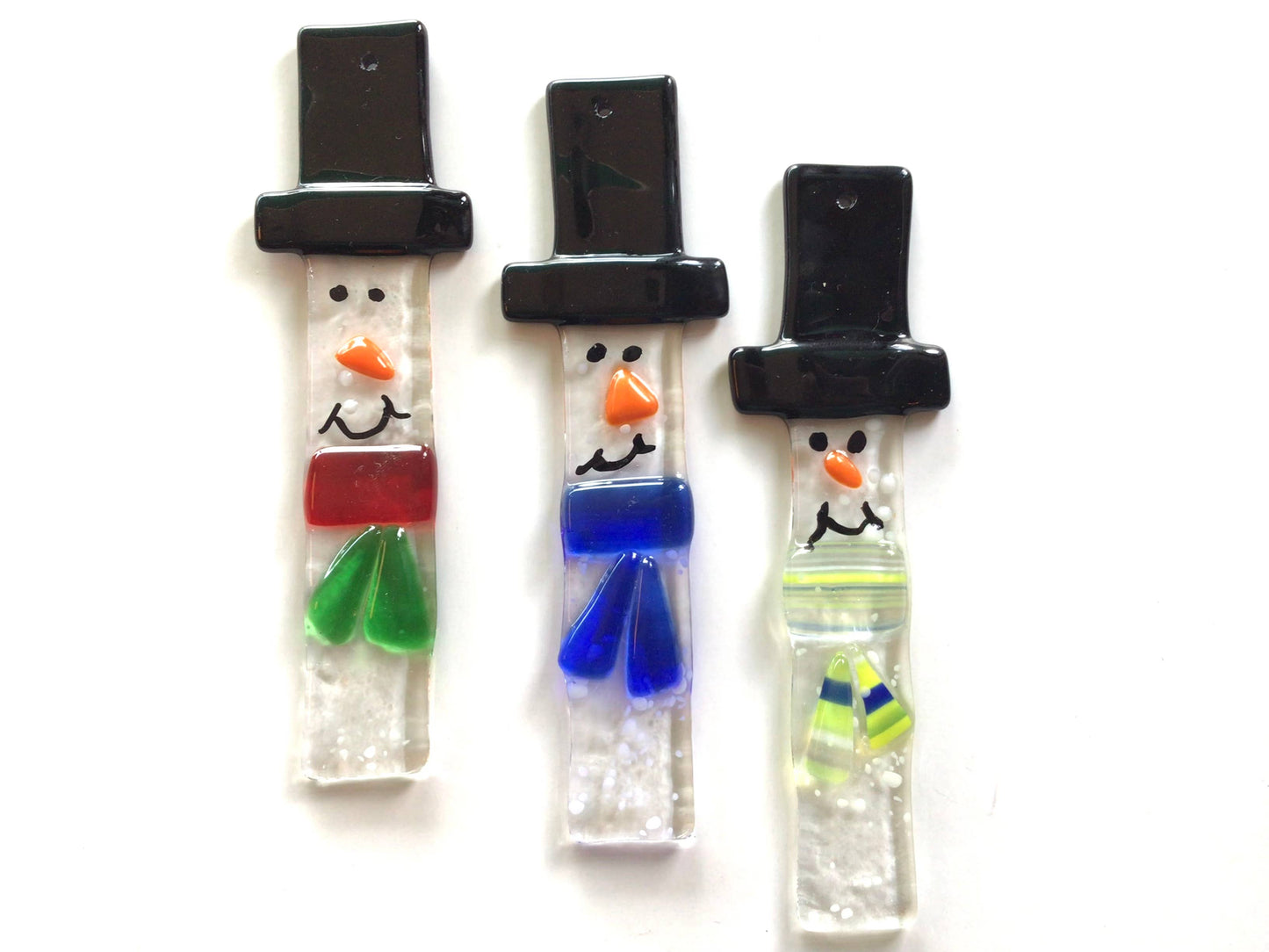 Glass Snowman Ornament