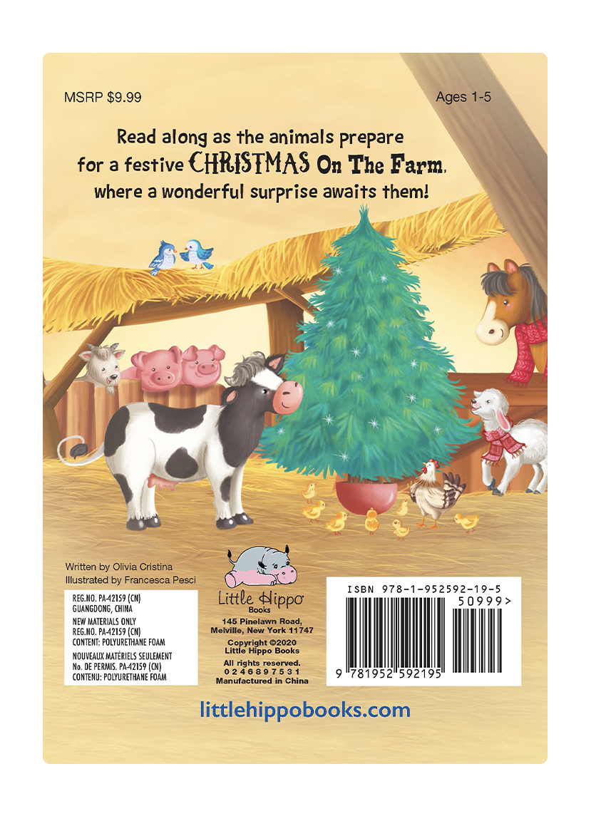 Christmas On The Farm - Children's Holiday Padded Board Book