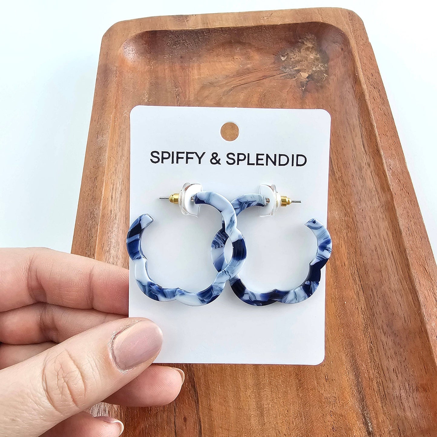 Ocean Waves Posey Hoops