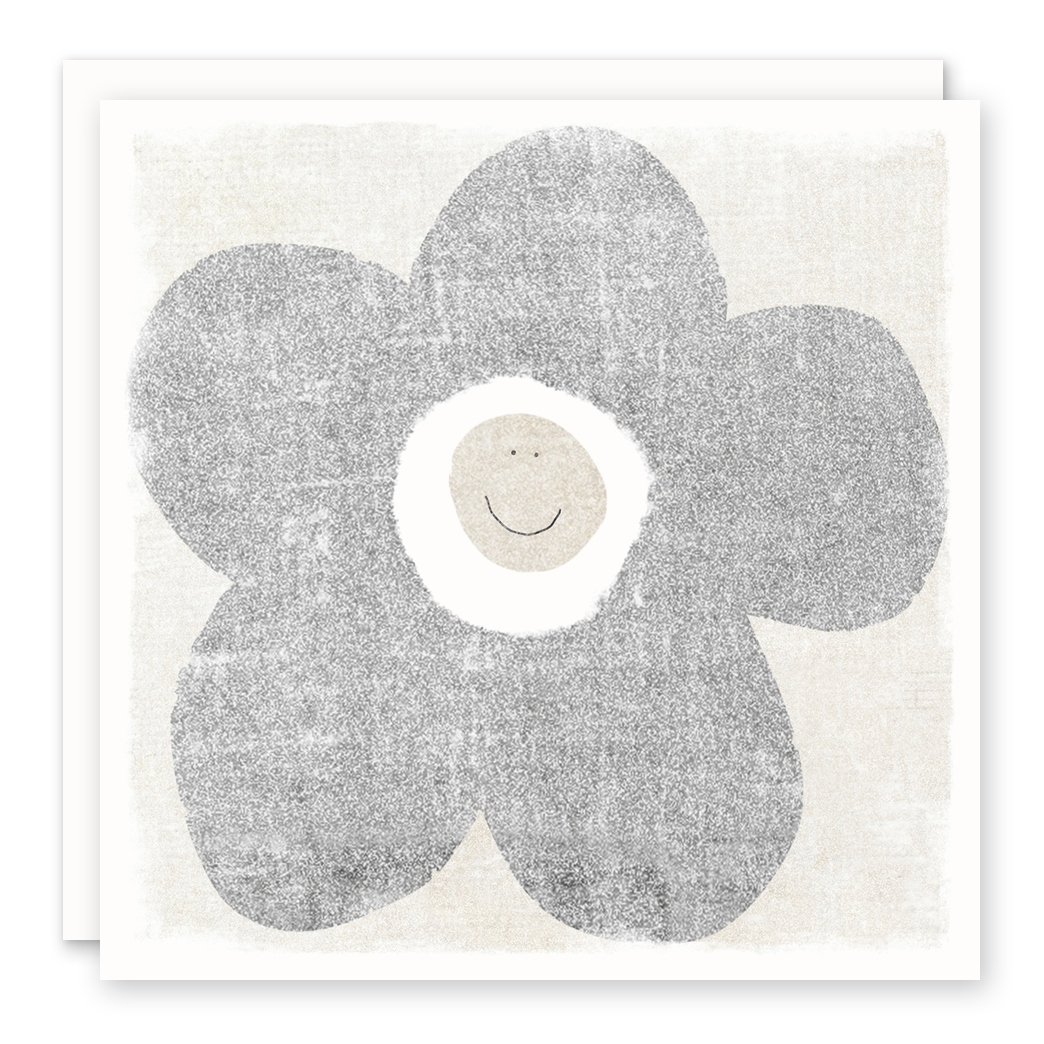 Big Daisy Smiley Face Card
