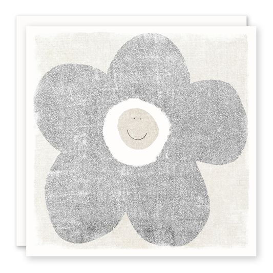 Big Daisy Smiley Face Card