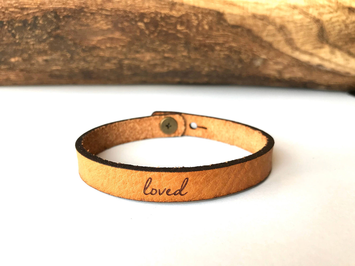 Courageous Thin Leather Bracelet