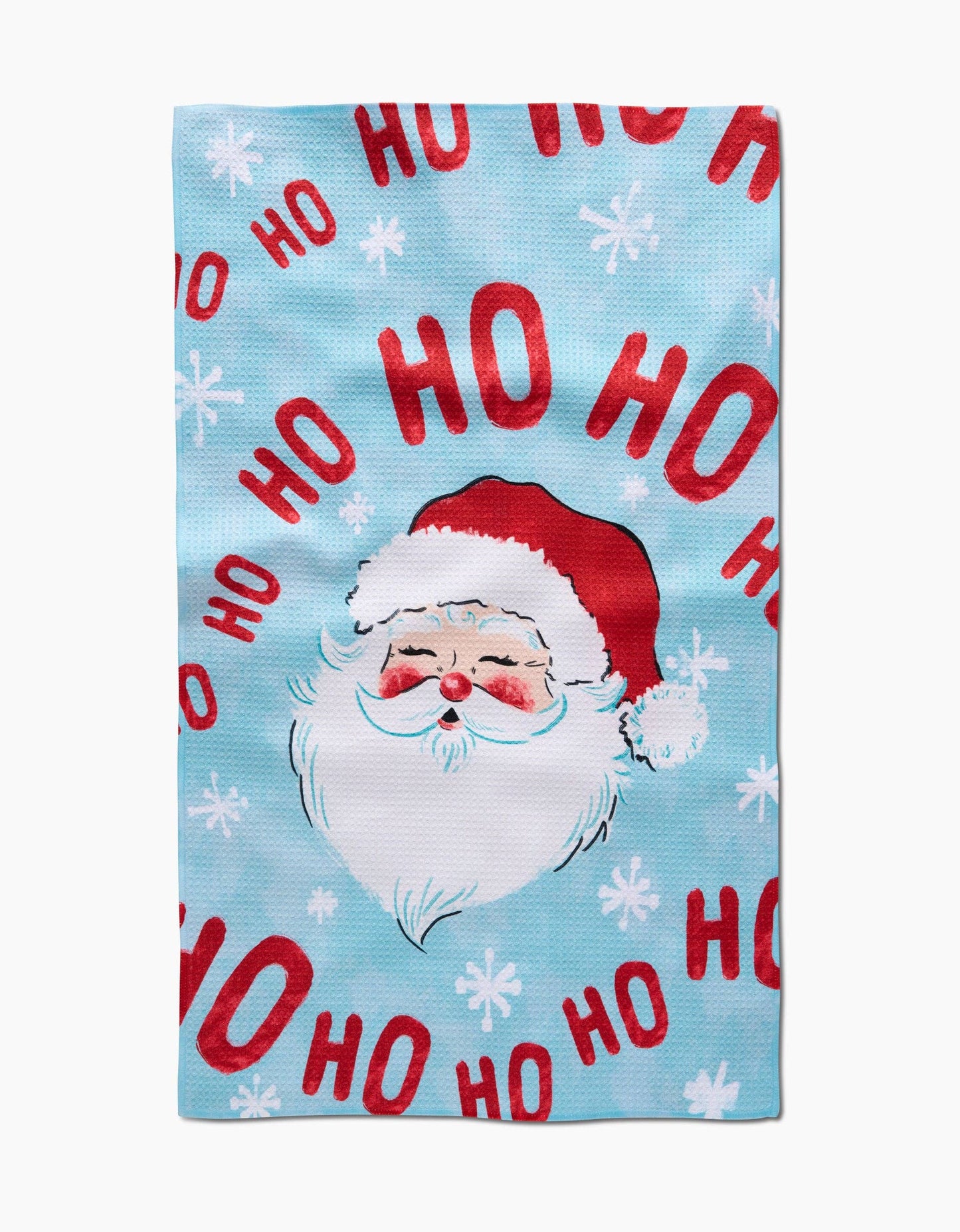 Merry Santa Claus Geometry Tea Towel