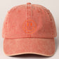 Happy Face Embroidered Cotton Baseball Cap