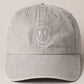 Happy Face Embroidered Cotton Baseball Cap