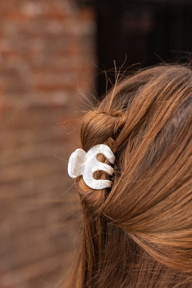 Claire Hair Claw Trio - Turquoise, Breezy White, and Ocean Waves