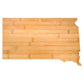 South Dakota State-Shaped Bamboo Serving & Cutting Board